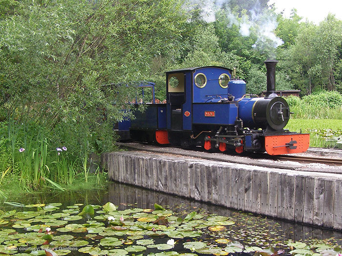 Twenty minute miniature steam train ride at Exbury Gardens