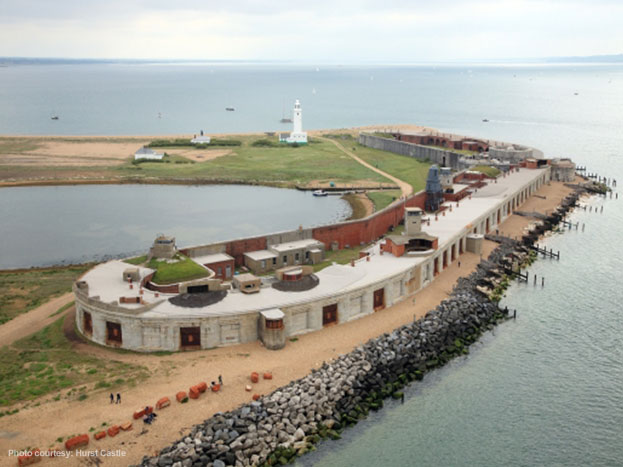 Aerial photograph of Hurst Castle